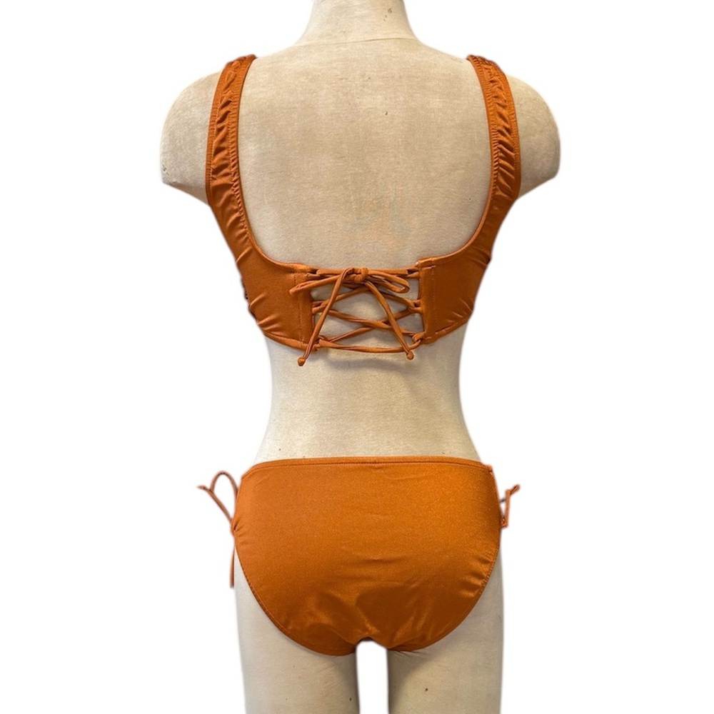 Venus Bikini Swimsuit 2pc Wrap Side Ties Bronze M Medium 8 - Picture 2 of 5